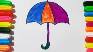 Как нарисовать зонтик | how to draw an umbrella | Zontik chizish
