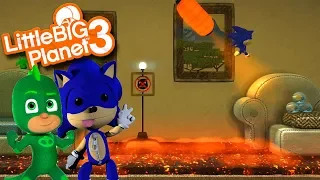 THE FLOOR IS LAVA with PJ MASKS & SONIC | LittleBIGPlanet 3