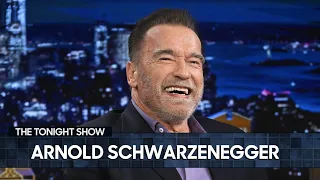 Arnold Schwarzenegger on Jimmy's Hilarious Cigar Moment and Baking Cookies for His Farm Animals