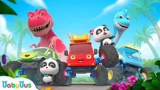 Baby Panda and Super Monster Cars | T-Rex's Homeland | Car Story | BabyBus