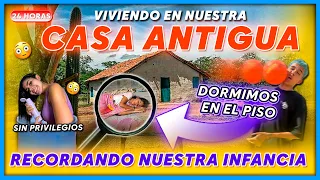 24 HORAS EN NUESTRA ANTIGUA CASA🏠🥹(Nos asustaron en la noche😱)//FAMILIA RECOCHA