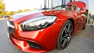 Mercedes SL 500 model 2016 test - 0-100 acceleration, exhaust notes, roof on-off