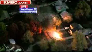 NewsChopper 9 Captures Huge Flames From Power Line