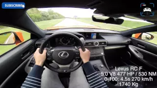 Lexus GS F vs RC F vs IS F | FAST! Acceleration POV Test Drive & Sound