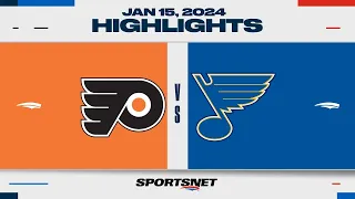 NHL Highlights | Flyers vs. Blues - January 15, 2024