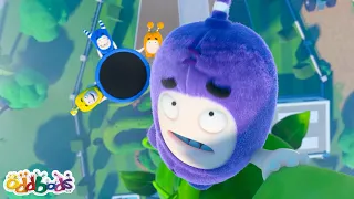 Don't Miss The Trampoline! | Oddbods | Moonbug No Dialogue Comedy Cartoons for Kids