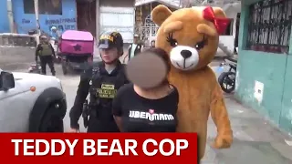 Officer in bear costume takes down suspected drug dealer