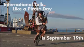 How to Pipe Like a Pirate with Jack Sparrow on Flaming Bagpipes and Unicycle - The Unipiper
