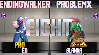 SF6 ➤ Ending Walker (Ed) vs Problem X (Blanka) ✎ High-level Match FT2