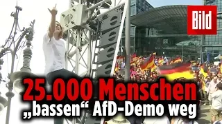 Bass gegen Rechts: 25.000 Menschen demonstrieren gegen AfD-Demo in Berlin