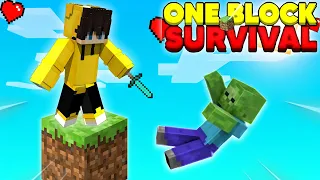 First Day In Minecraft ONE BLOCK | Minecraft One Block Series