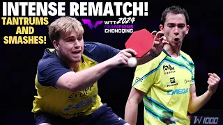 Truls Moregard vs Hugo Calderano | Tantrums and Smashes! WTT Champions Chongqing 2024 | PPTV Review