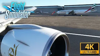 (4K) INSANE GE90 ROAR from DUBAI AIRPORT | Microsoft Flight Simulator 2020 | EXTREME REALISM