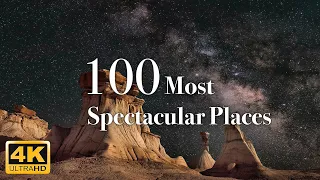 100 Most Spectacular Places on Earth  4K with Relaxation Music