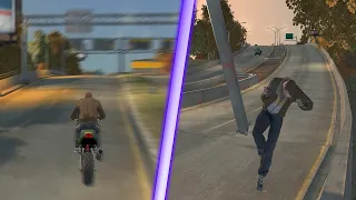 GTA 4 Motorcycle Ragdolls Crashes (Euphoria physics, funny moments)