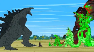 Rescue Godzilla & KONG From EVOLUTION OF BLUE SHIN GODZILLA: Who Will Win | Godzilla Cartoon