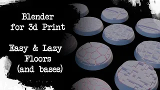 Blender to Tabletop - Easy and Lazy 3d Print Floors and Bases
