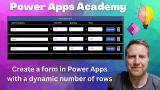 Power Apps: Tutorial to create a form with a dynamic number of rows and save all rows to SharePoint