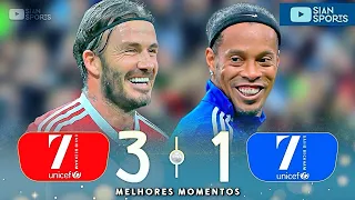 APOSENTADO E LINDO DAVID BECKHAM E RONALDINHO DESTRUÍRAM NESSE AMISTOSO CONTRA AS LENDAS DO FUTEBOL