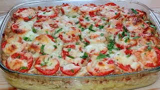 Картофельная запеканка с грибами и мясным фаршем / Вкусно и сытно для всей семьи!