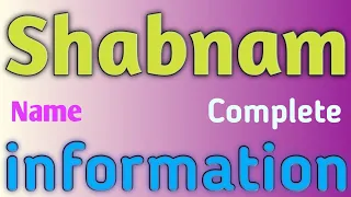 Shabnam Name Meaning | Shabnam Name Full Details | Shabnam Naam Ki Rashi | The Secret of Name