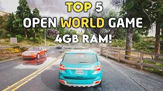 Top 5 Open World Games"4GB RAM/Dual-Core " Without Graphics Card  | 2022