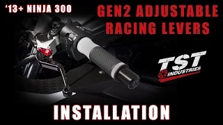 How to Install Adjustable Racing Shorty Levers on 2013+ Ninja 300 by TST Industries