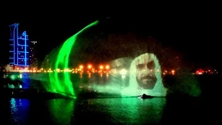 New Year 2016 UAE - Amazing & Extra Beautiful Light Dance, Water Fountain & Fire Works