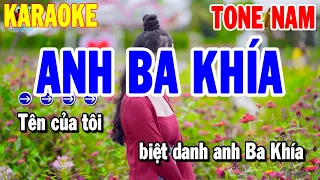 Karaoke Anh Ba Khía Tone Nam - Nhạc Sống Mới Dễ Hát | Karaoke Thanh Hải