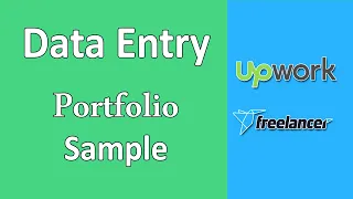 Data Entry Portfolio Samples for Upwork & Freelancer | Webson Job