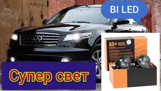 Infiniti fx35 замена линз на Bi Led Hella 3R