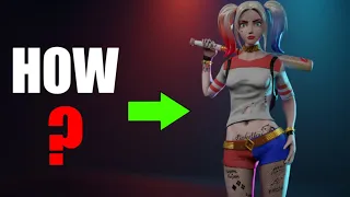 How you Sculpt a Character in Blender 3.0 - Harley Quinn