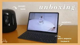 unboxing tablet 📦 Matepad 11 + Sound & decor   | peony