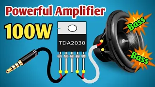 How to make powerful amplifier. using TDA2030 ic. DIY ultra bass amplifier.