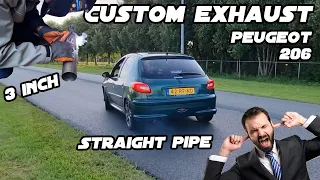 Welding a straight pipe exhaust for Peugeot 206