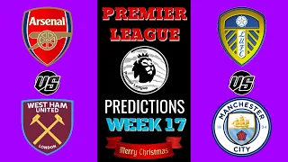 Premier league predictions week 17. 2022/23