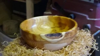 Woodturning at 54a.  #116. A Yew bowl,and a quick look at the bowl saver