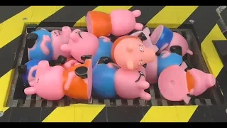 Shredding Lot of Peppa Pig Family Toys: Crushing Destruction  Satisfying