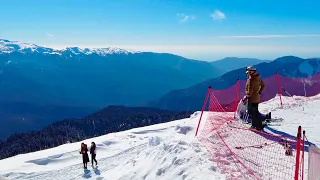 Walking in Sochi | Красная Поляна. Газпром: Альпика. Канатная дорога |4K| (February 24, 2024)