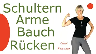 🦀 23 min. Workout für Schultern, Arme, Bauch und Rücken | ohne Geräte