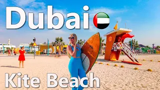 Dubai Kite Beach Walking Tour 2023 4K🇦🇪