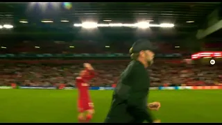 Liverpool 3-2 AC Milan at Anfield Jürgen Klopp Celebration UEFA Champions League 2021/2022