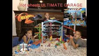 Hot wheels ULTIMATE GARAGE playset with shark attack and raceway sounds!!!!