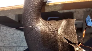 How to stitch a leather steering wheel cover DIY fitting instructions