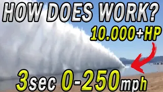 3sec 0-440kmh! DRAGRACE ON BOAT: 10000+HP HOW TOP FUEL HYDRO WORK?