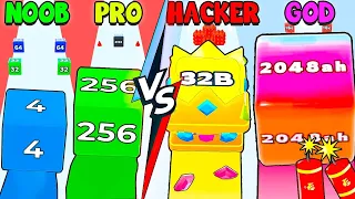 TIKTOK GAMEPLAY VIDEO 2024:CHAIN CUBE 2048:MERGE GAME & JELLY RUNNER 3D:NUMBER GAME,NOOB,PRO,HACKER
