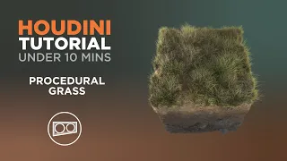 Houdini Tutorial - Under 10 Minutes - How to create a procedural setup of grass without fur tools.