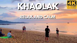 [4K] Walk along Khaolak, Thailand. Empty beaches and excellent service.