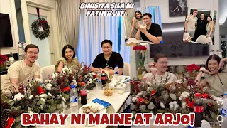 BAHAY NINA MAINE AT ARJO ATAYDE ANG GANDA BINISITA NI FATHER JEF 😍 SWEET MAY REGALO PA FROM MAINE