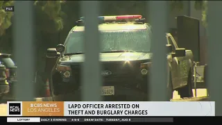 LAPD officer arrested on theft and burglary charges